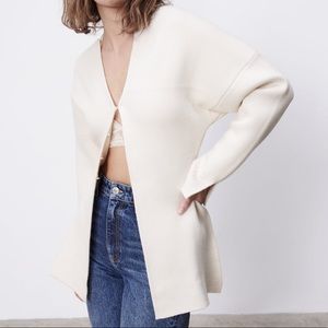 ZARA Knit Jacket With Vents